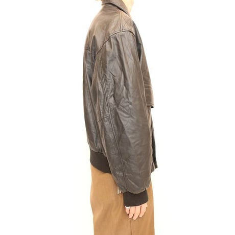 A-2 Type Black Leather Jacket