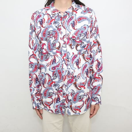 Paisley Pattern Rayon L/S Shirt
