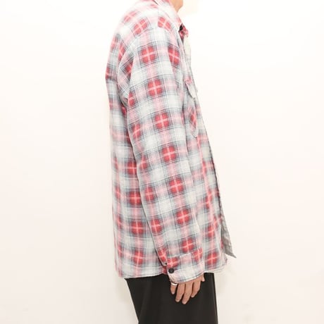 70s Ombre Plaid Quilting Lined Shirt