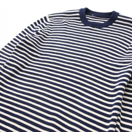 Border Cotton Kint Sweater