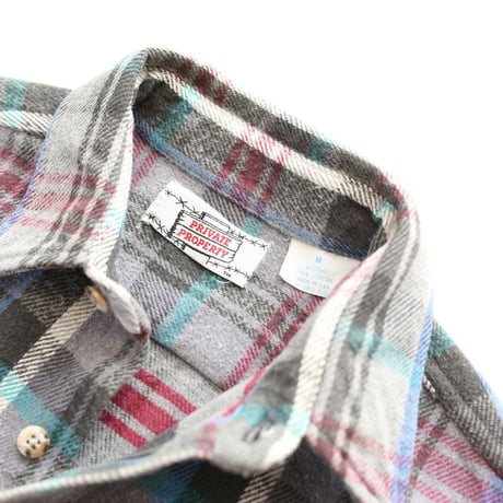 80s Cotton Heavy Flannel Shirt MADE IN USA