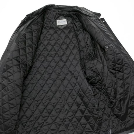 Black Lamb Leather Coat