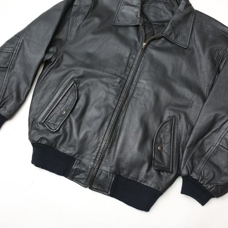 Black Rib Leather Jacket