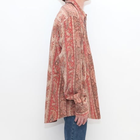 Paisley Pattern Corduroy L/S Shirt