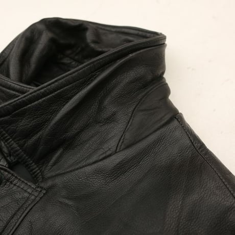 Black Leather Jacket Loose Silhouette
