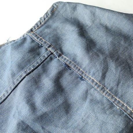 Vintage Denim Vest With Patch