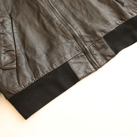 Rib Leather Jacket