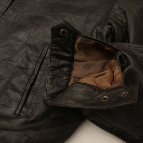 Black Leather Jacket Loose Silhouette