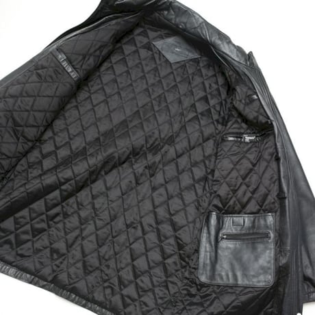 Black Lamb Leather Coat