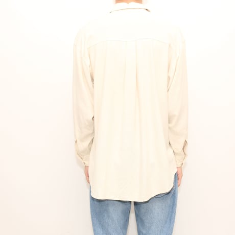 Silk L/S Shirt Pleats Design