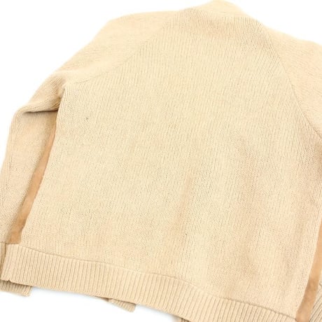 60's Brent Nubuck × Wool Knit Cardigan