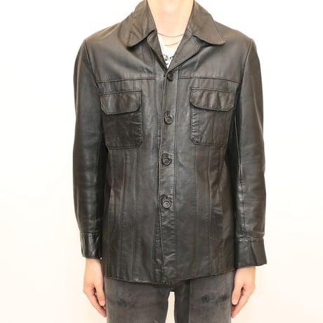 Black Leather Trucker Jacket