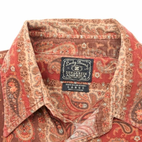 Paisley Pattern Corduroy L/S Shirt
