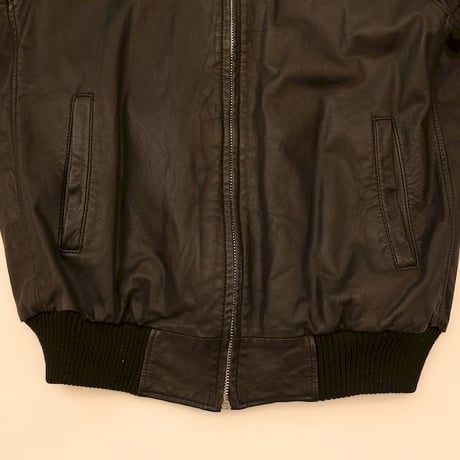 Rib Leather Jacket