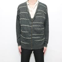 Zip-up Alpaca Blend Knit Cardigan MADE IN ITALY