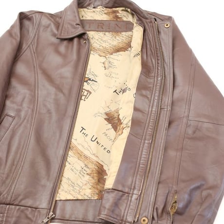 Dark Brown Leather Jacket Loose Silhouette