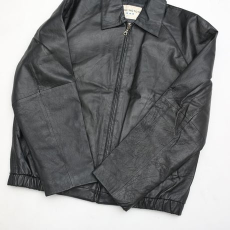 Black Leather Jacket Loose Silhouette