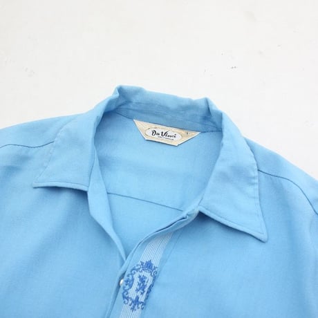 Da Vinci Open Collar Rayon Shirt