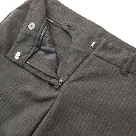 Stripe Pattern Flared Slacks