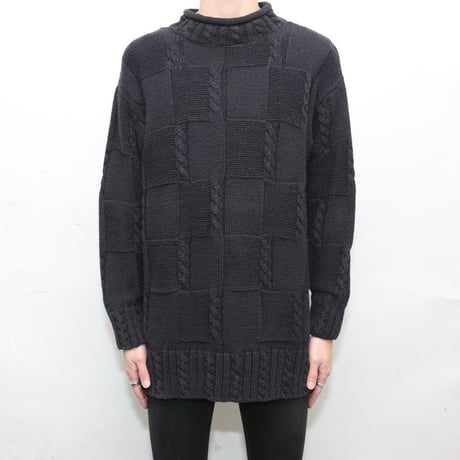 Mockneck Ramie × Cotton Knit Sweater