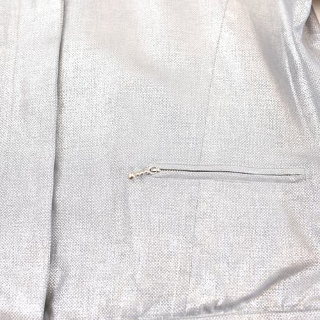 Silver Metallic Silk Jacket