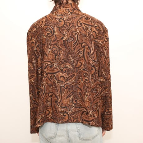 Paisley Pattern Zip Jacket