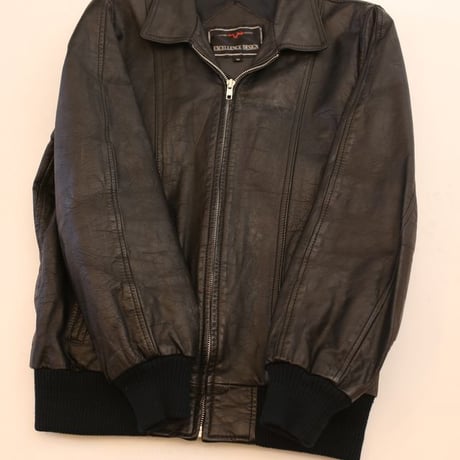 Black Rib Leather Jacket