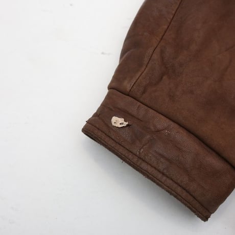 Layered Gimmick Brown Leather Jacket
