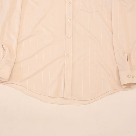 Stripe Pattern Polyester Shirt MADE IN USA