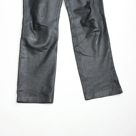 Euro Vintage Black Leather Pants