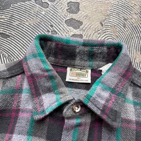 Five Brother Cotton Heavy Flannel Shirt MADE IN USA