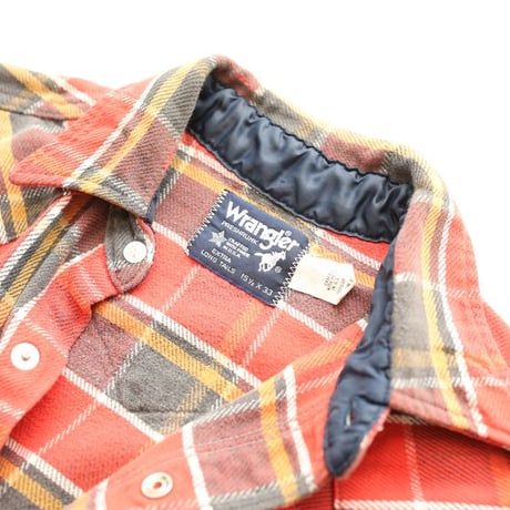 80s Wrangler Heavy Flannel Western Shirt