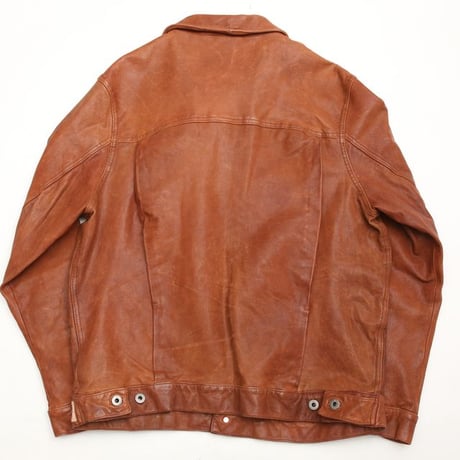 Vintage Trucker Type Leather Jacket