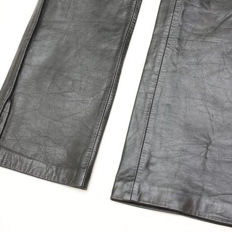GAP Black Leather Flared Pants