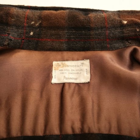 60s Towncraft Wool Plaid Loop Shirt