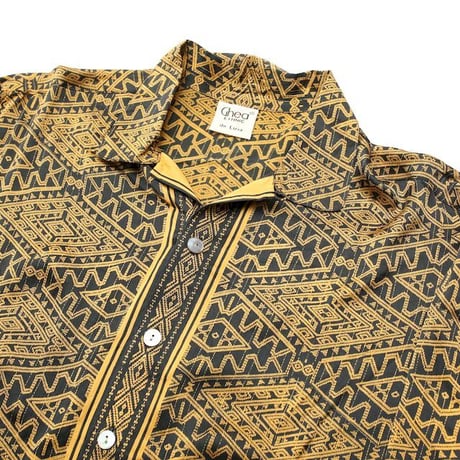 Geometric Pattern Silk L/S Shirt