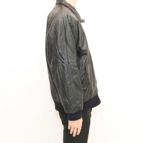 Rib Leather Jacket