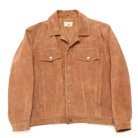 Vintage Suede Leather Trucker Jacket