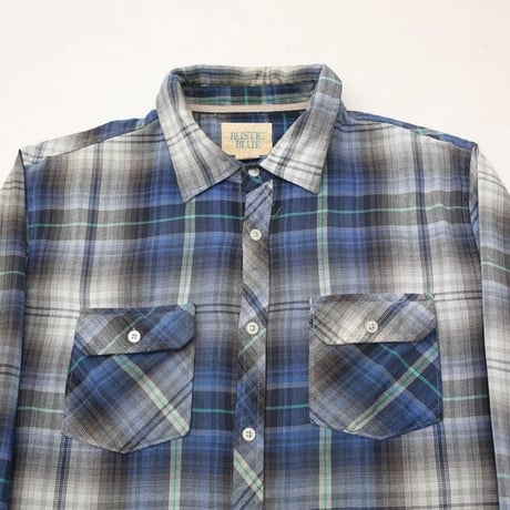 Ombre Plaid Cotton Flannel Shirt