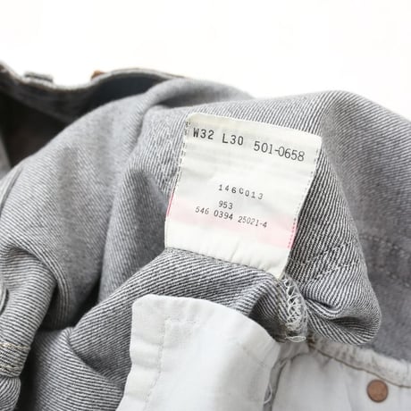 90s Levi's 501 "Yarn-dyed" Black Denim Pants