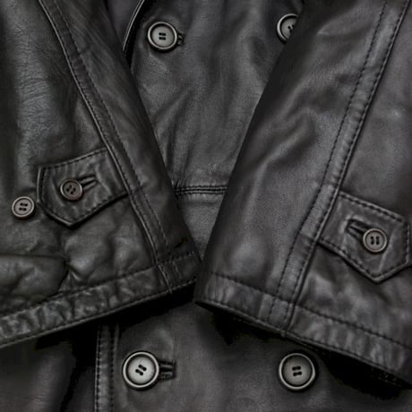 Black Lamb Leather Coat