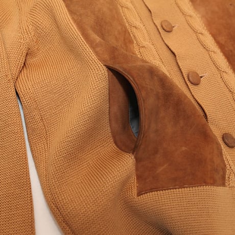 Vintage Wool Nuback  Cardigan