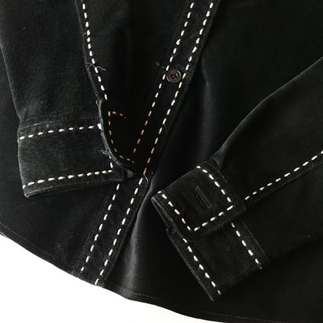Black Suede Shirt Jacket