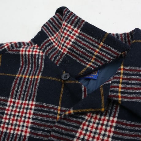 60's Pendleton Open Collared Wool Plaid Shirt