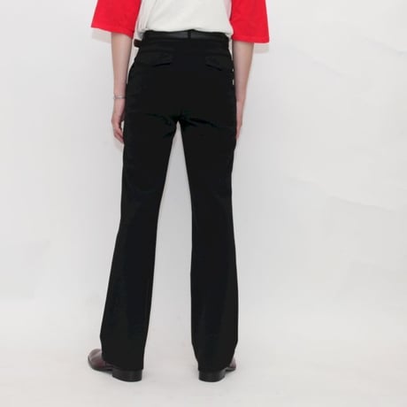 Black Flared Slacks Pants
