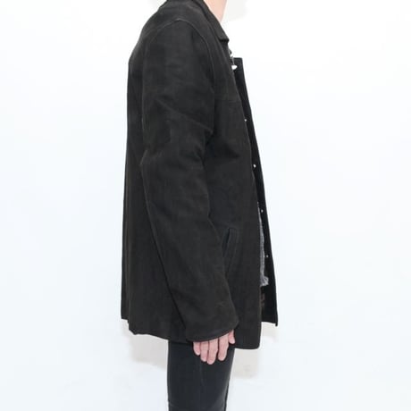 Black Nuback Leather Jacket MADE IN ITALY