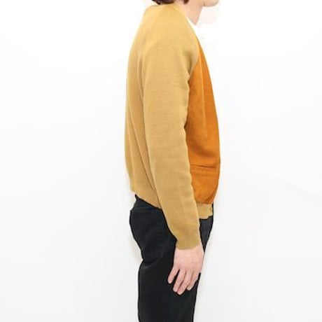 Vintage Wool × Nuback Cardigan MADE IN CANADA