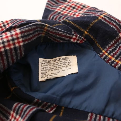 70's Pendleton Open Collar Wool Checked L/S Shirt