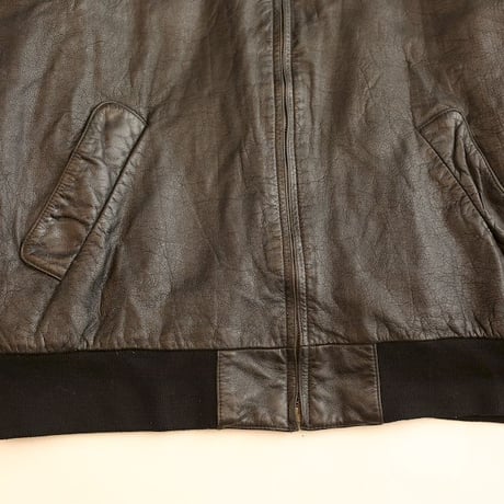 Rib Leather Jacket