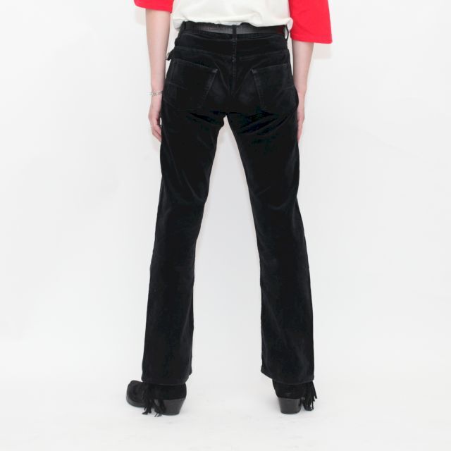 Dior Homme Black Velour Flared Pants 05A/W | St
